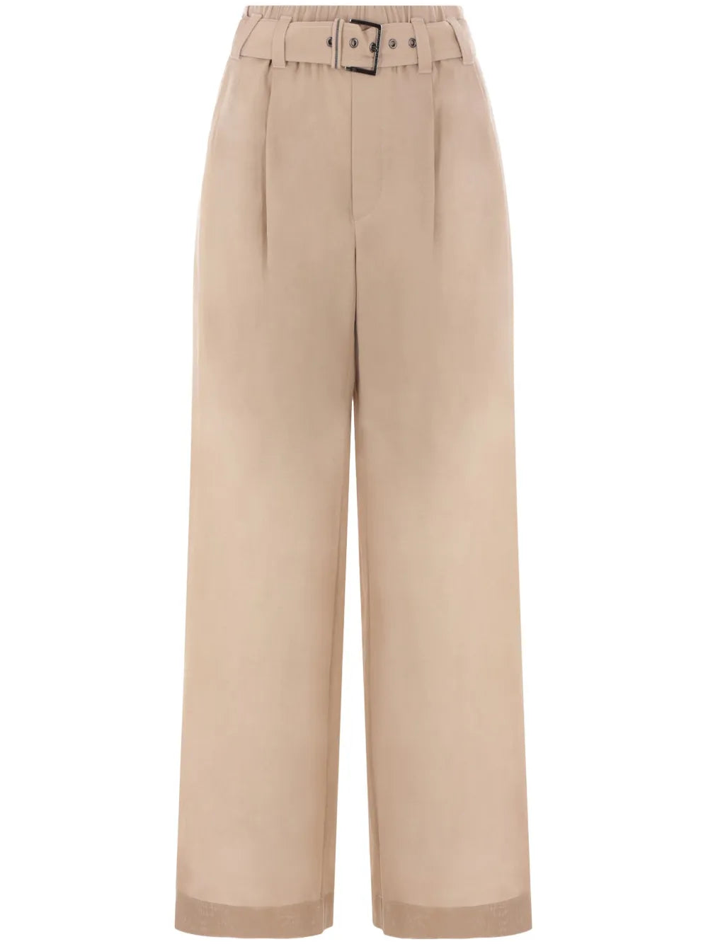 belted gauze trousers