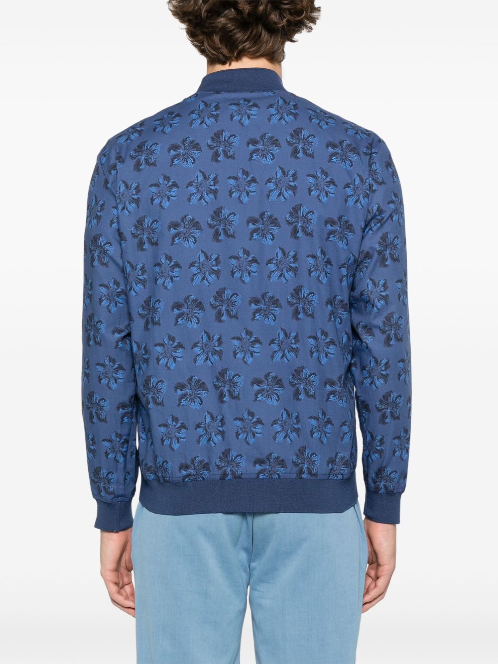 floral-print bomber jacket
