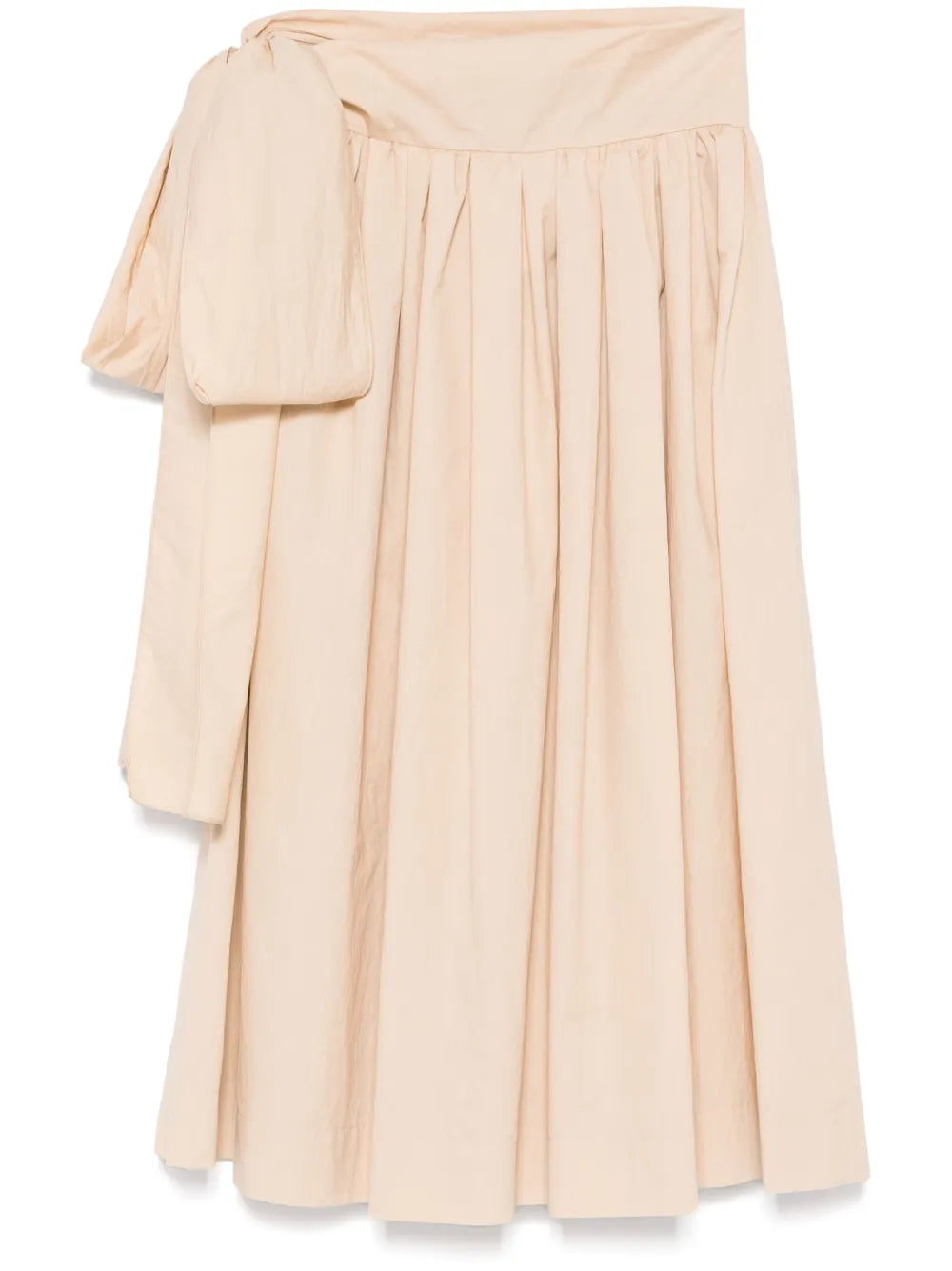 pleated midi skirt