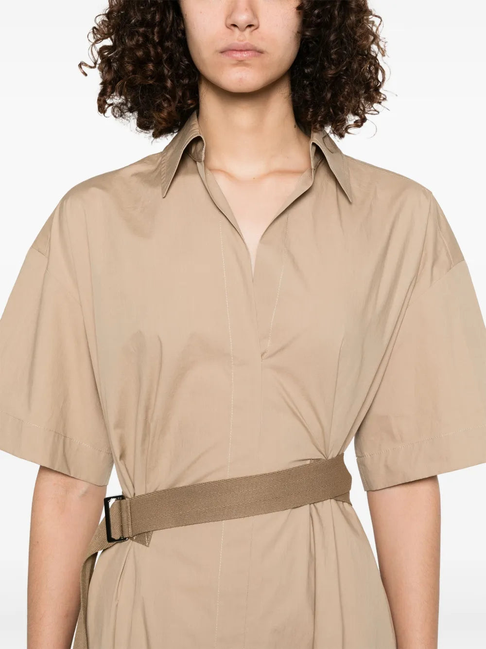 poplin midi dress