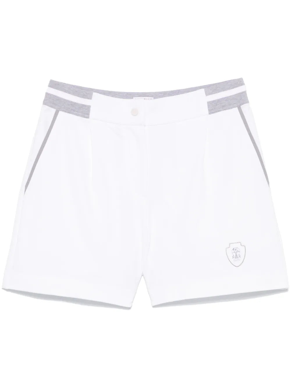 logo-patch track shorts