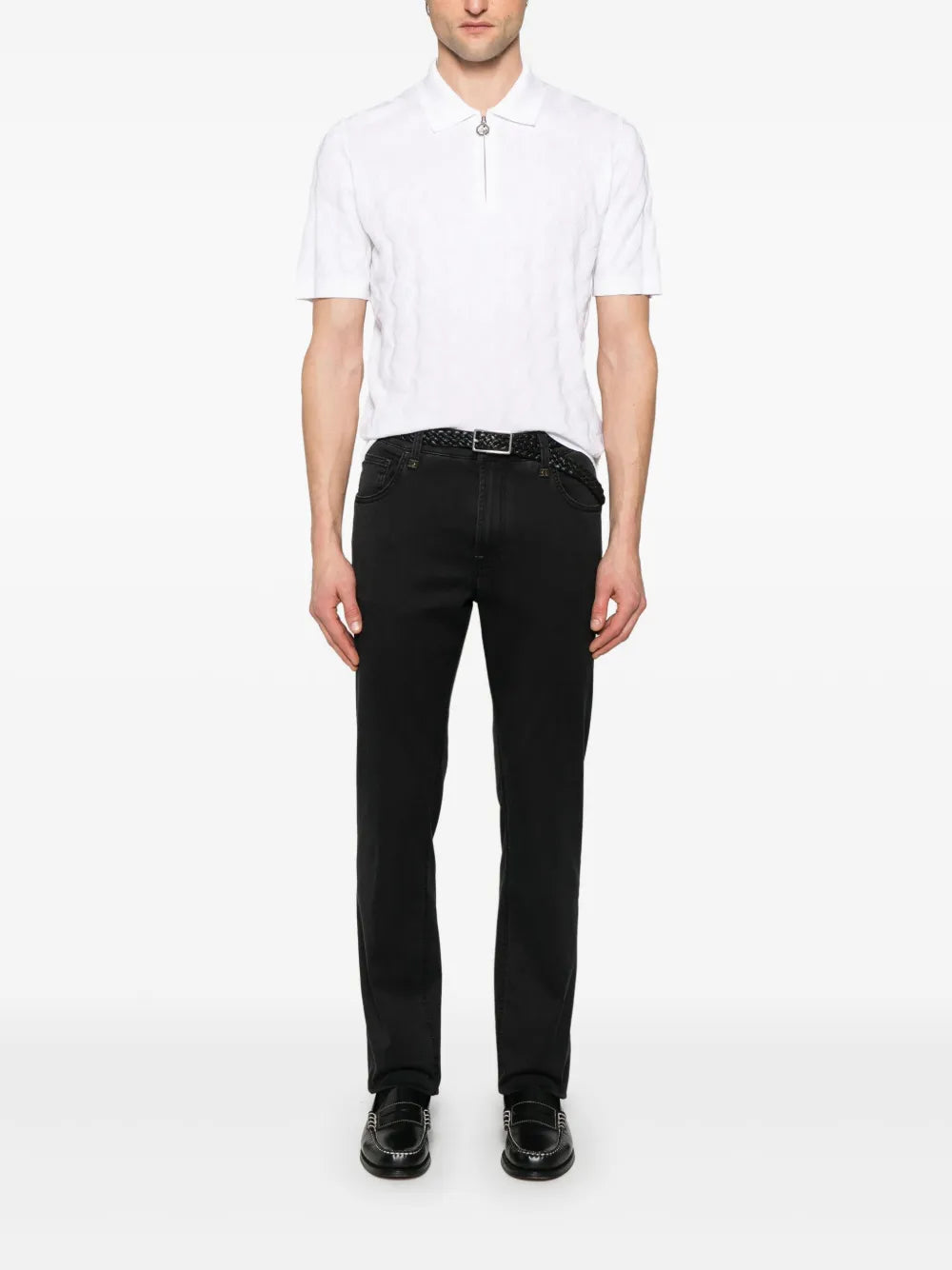 jacquard polo shirt