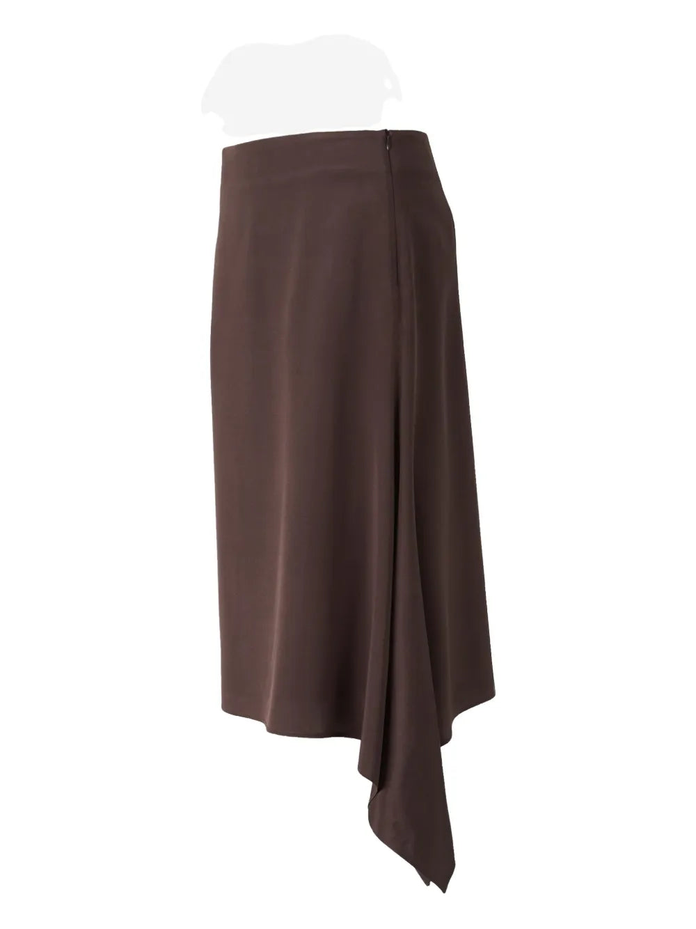 draped-detail midi skirt