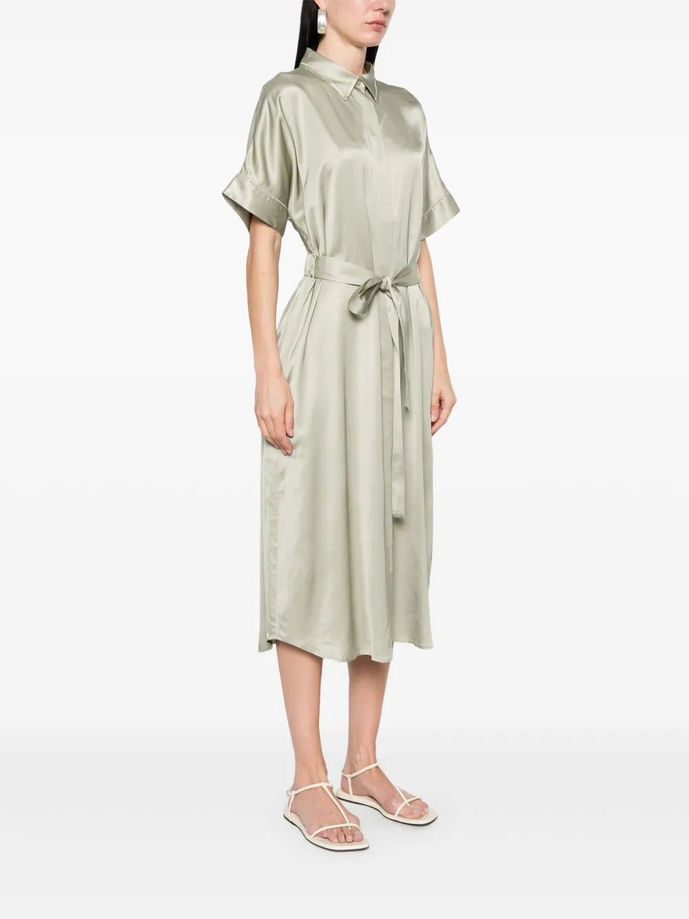 satin midi dress