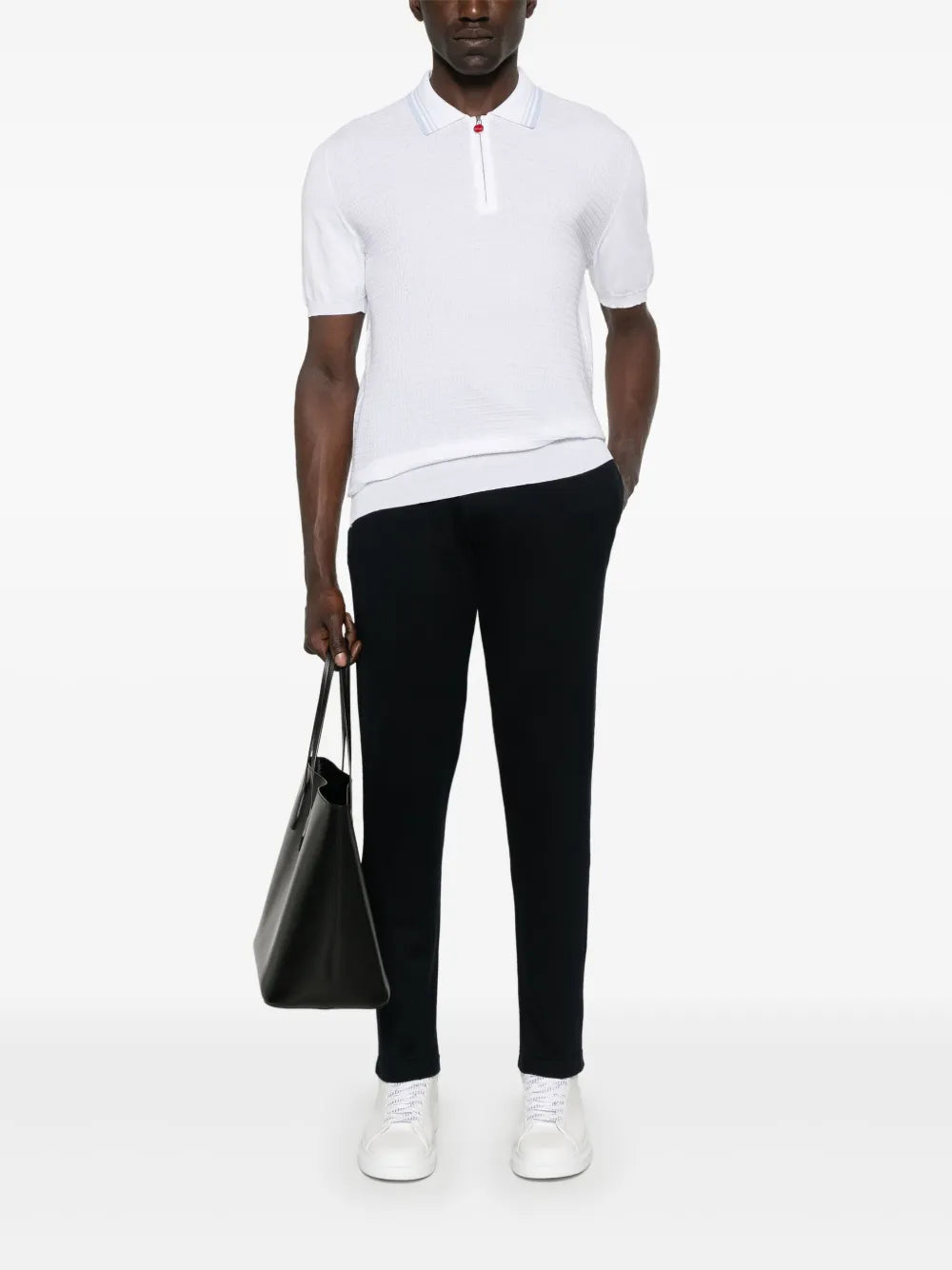 textured polo shirt