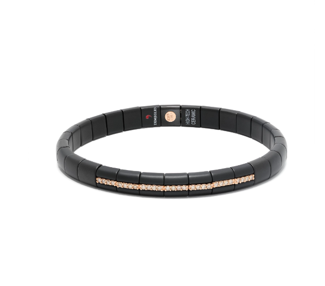 pulsera en oro rosa de 18kt con diamantes
