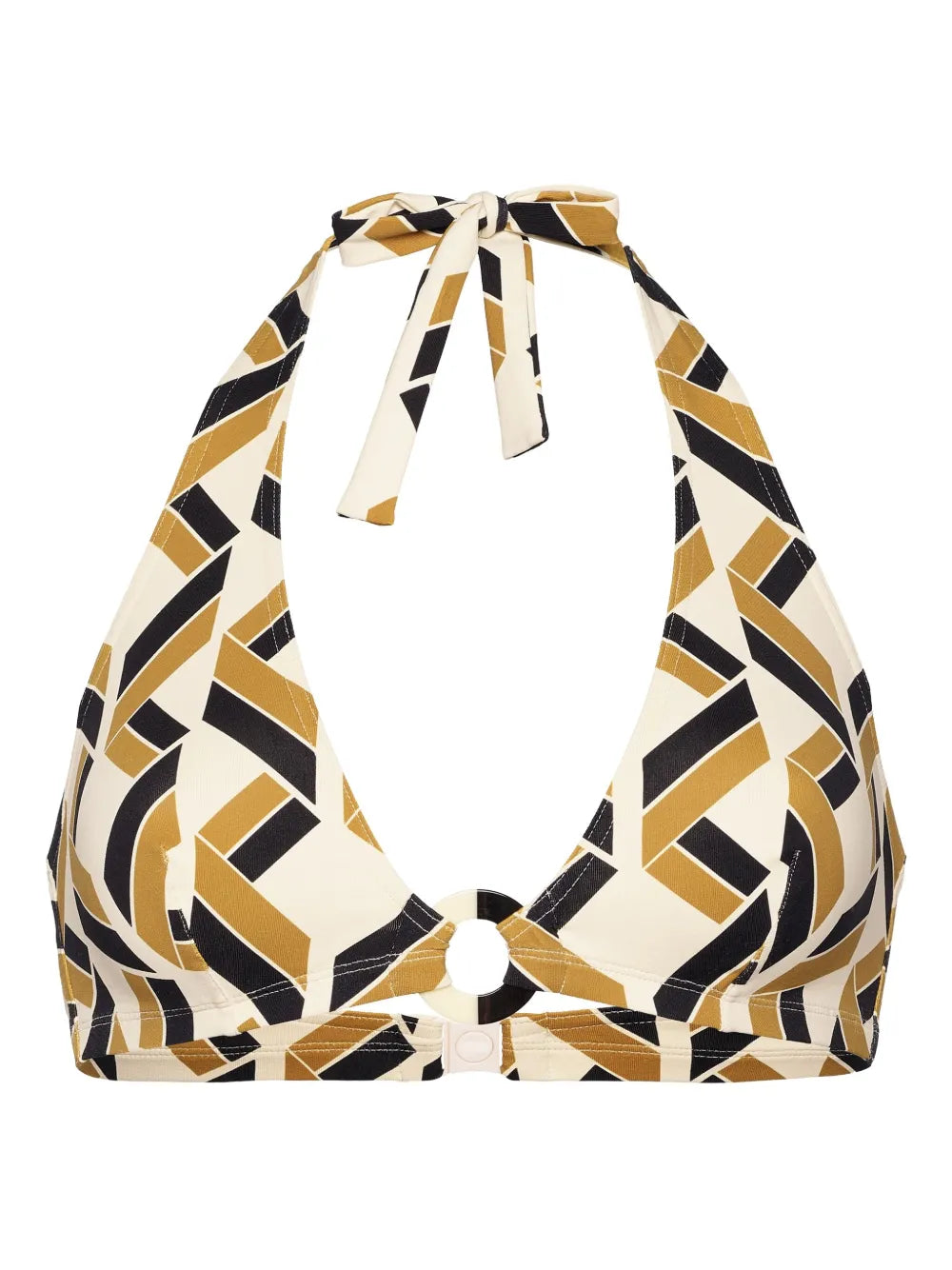 Top de bikini de triángulo con estampado geométrico Dimension