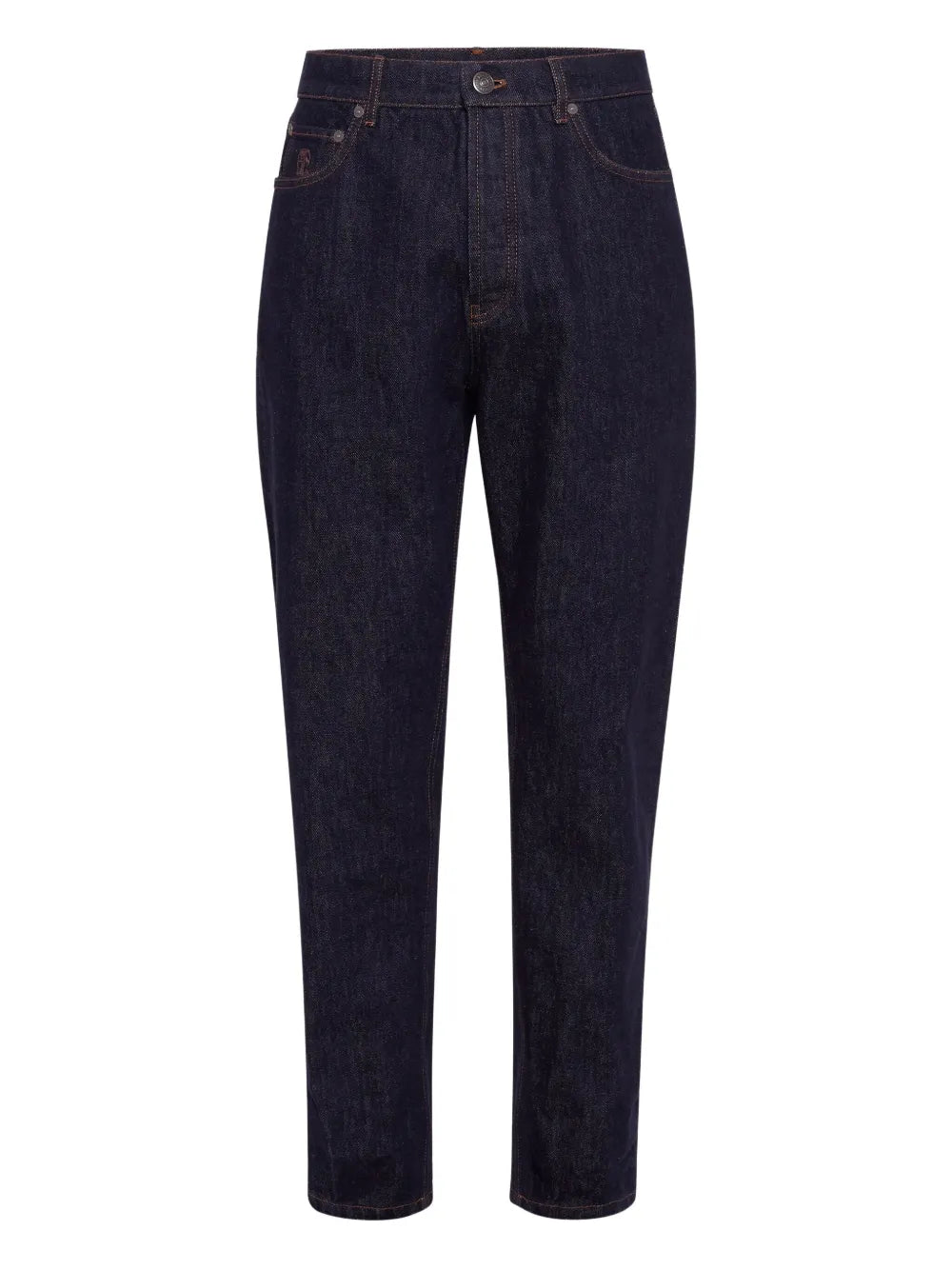 logo-embroidered jeans