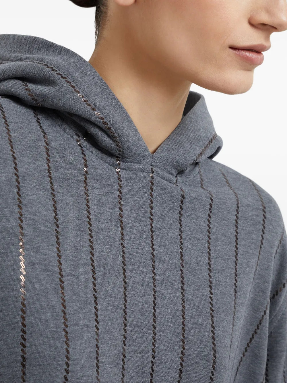 sequin-embellished hoodie