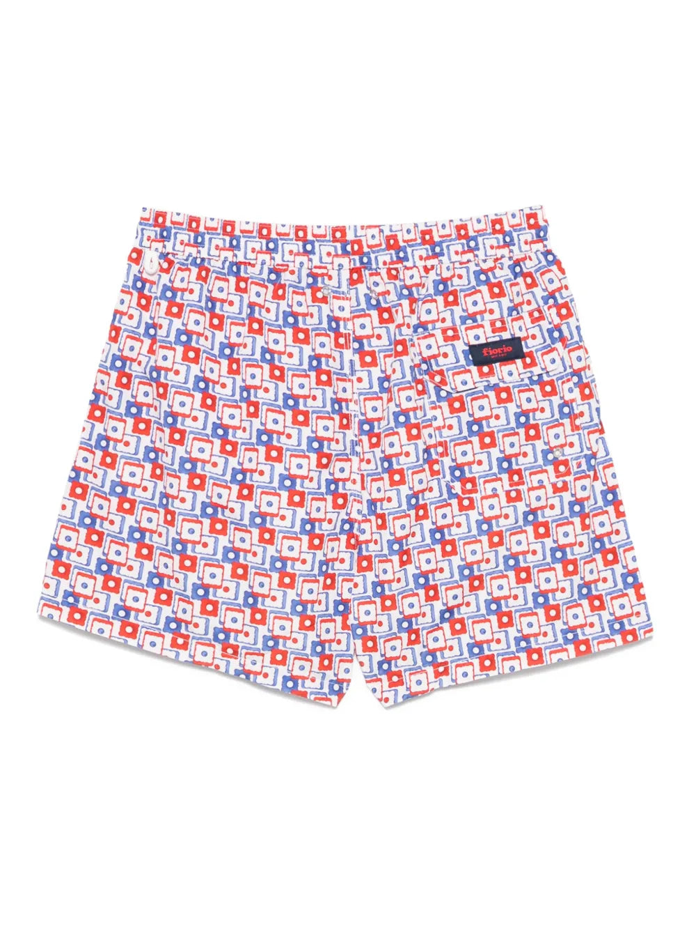 geometric-print swim shorts