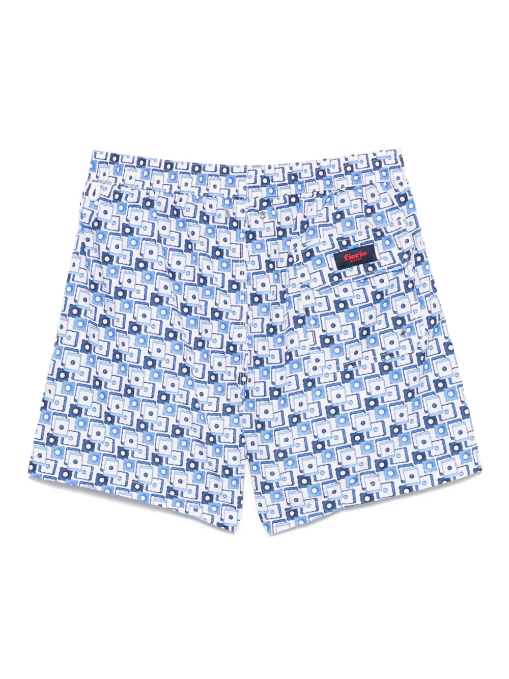 geometric-print swim shorts