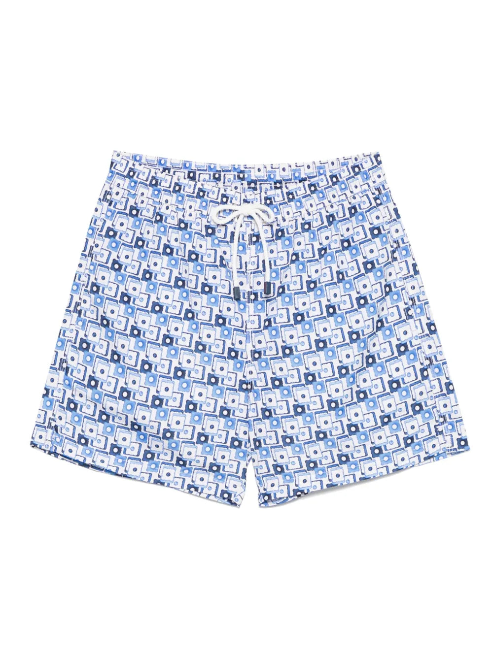 geometric-print swim shorts