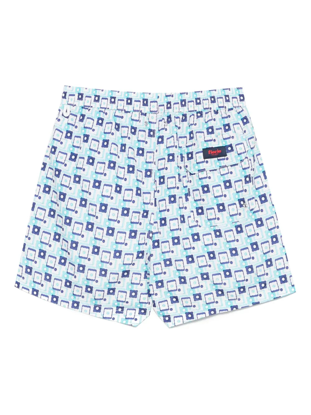 geometric-print swim shorts