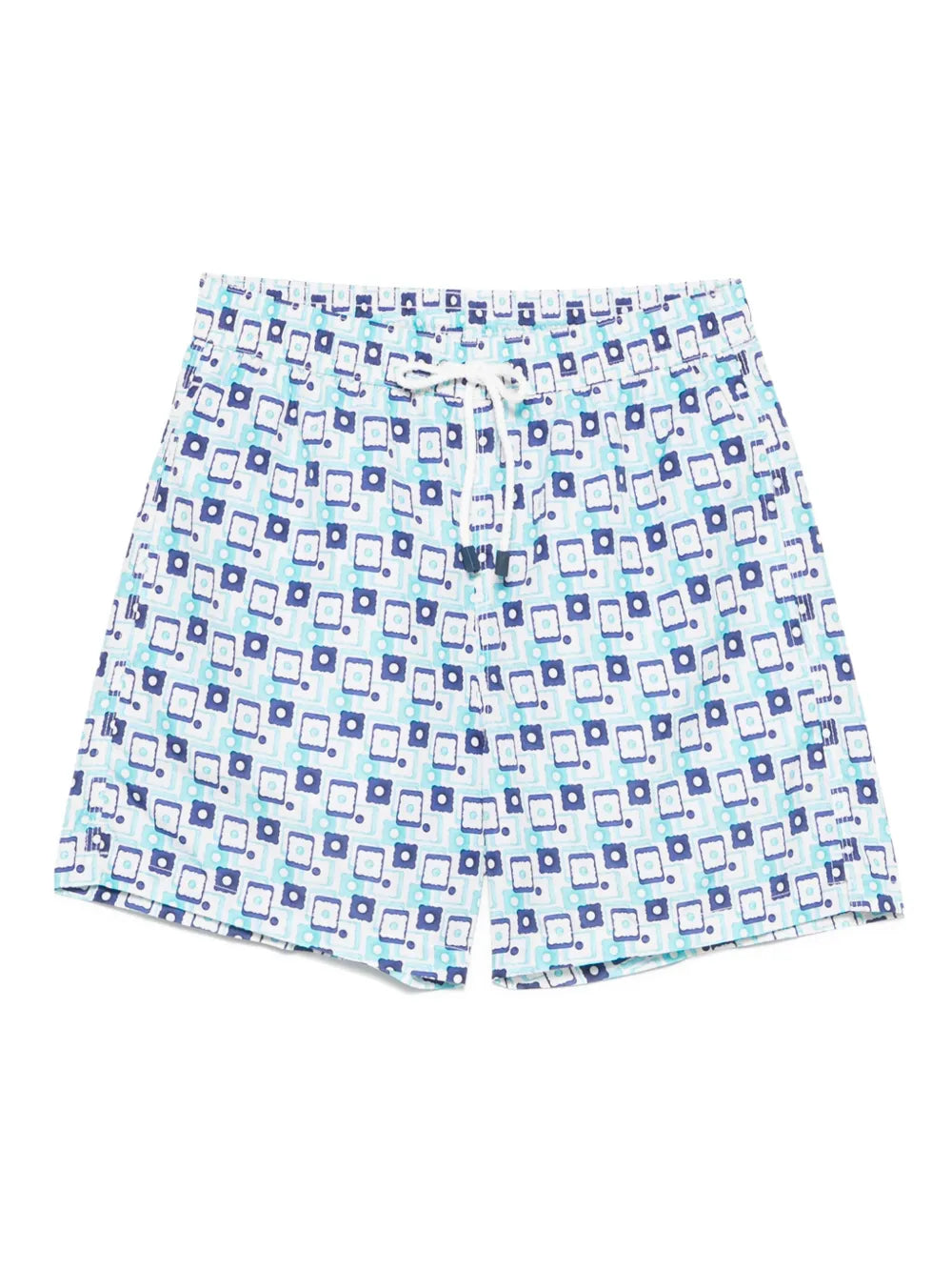 geometric-print swim shorts