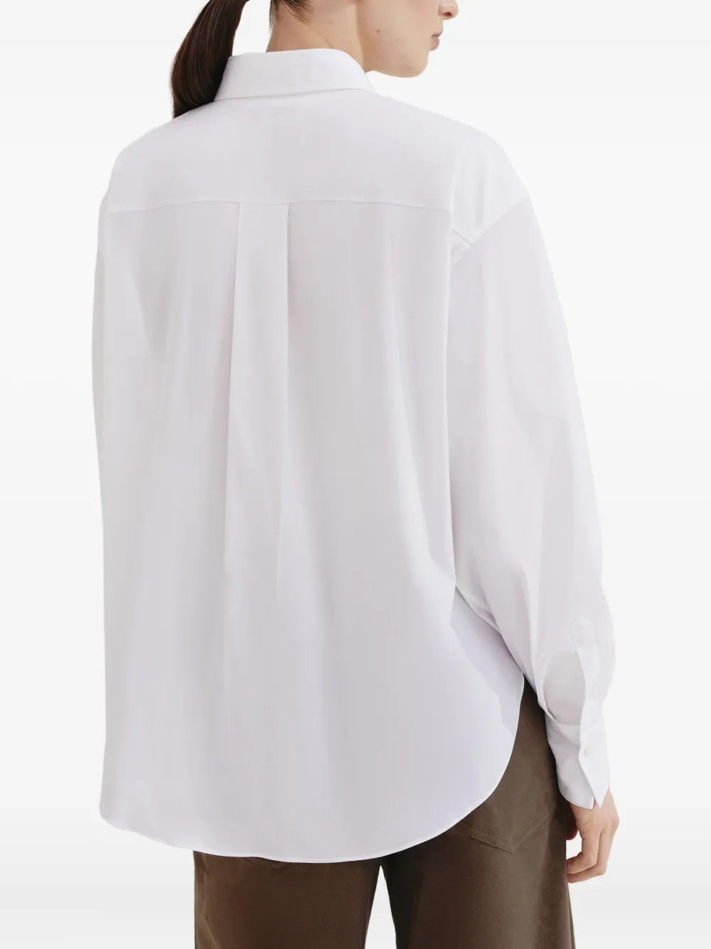 long-sleeved poplin shirt
