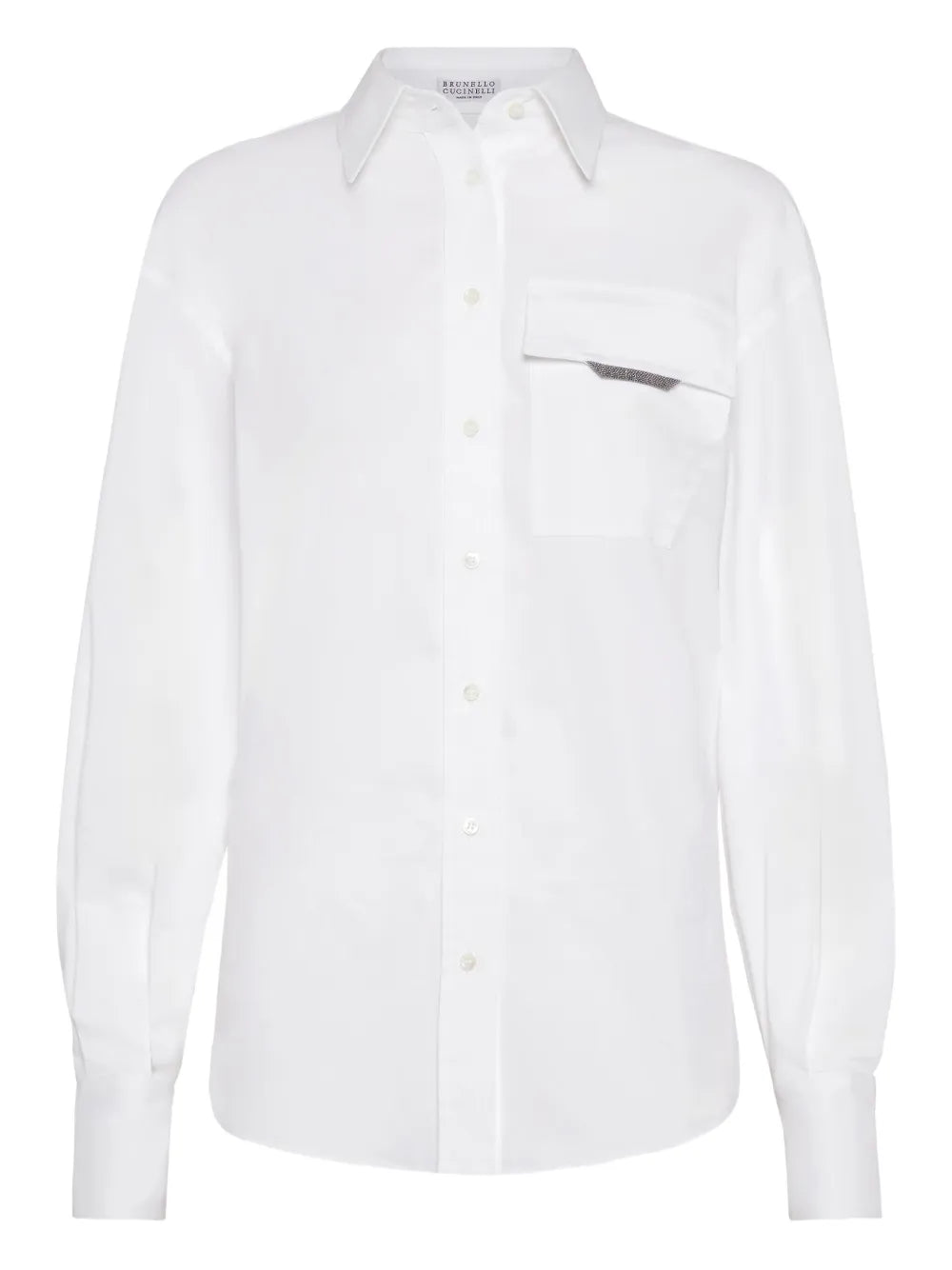 long-sleeved poplin shirt