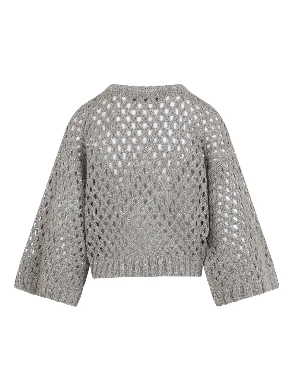 open-knit short-sleeve sweater
