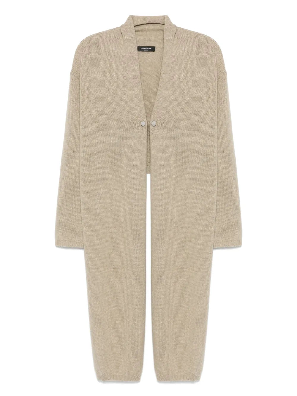 button-fastening cashmere cardicoat