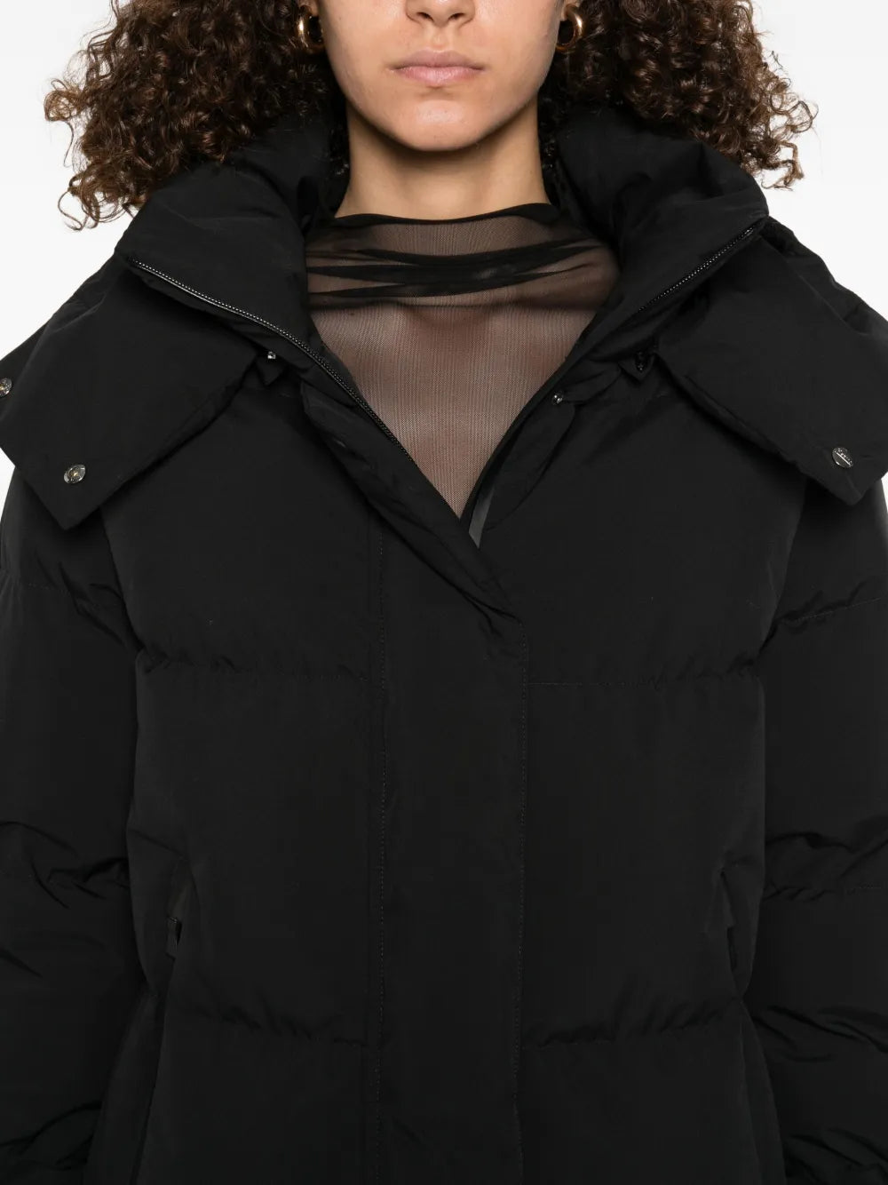 hooded puffer coat