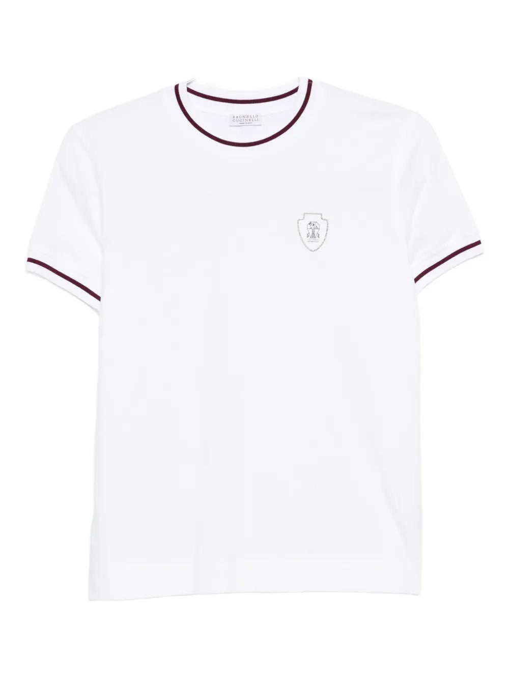 embroidered-detail cotton t-shirt