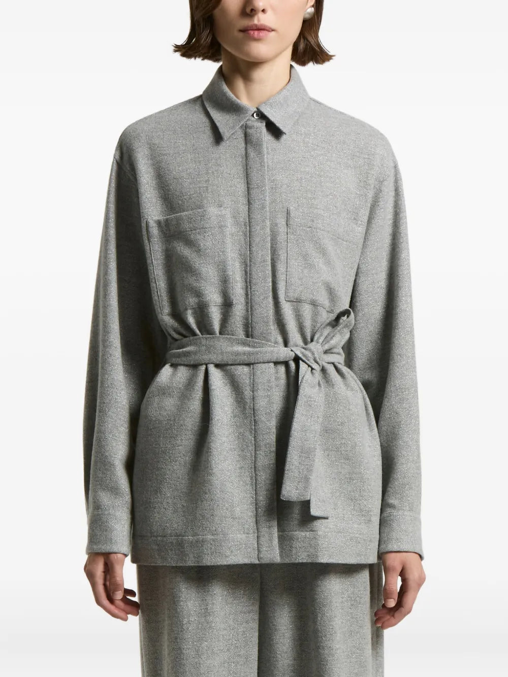 belted pocket shirt