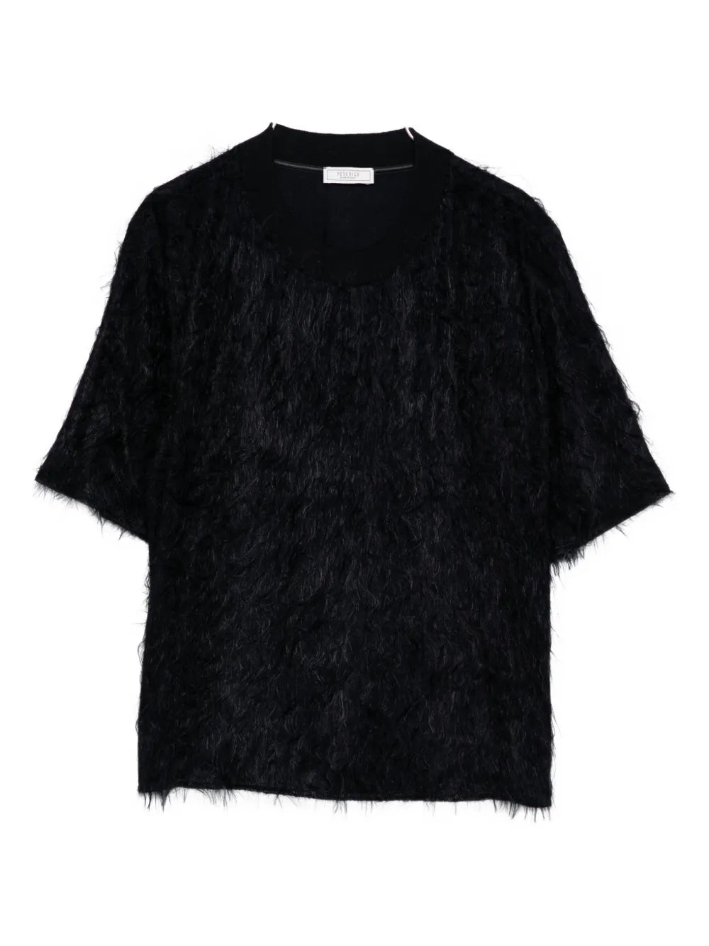 fringed short-sleeve T-shirt