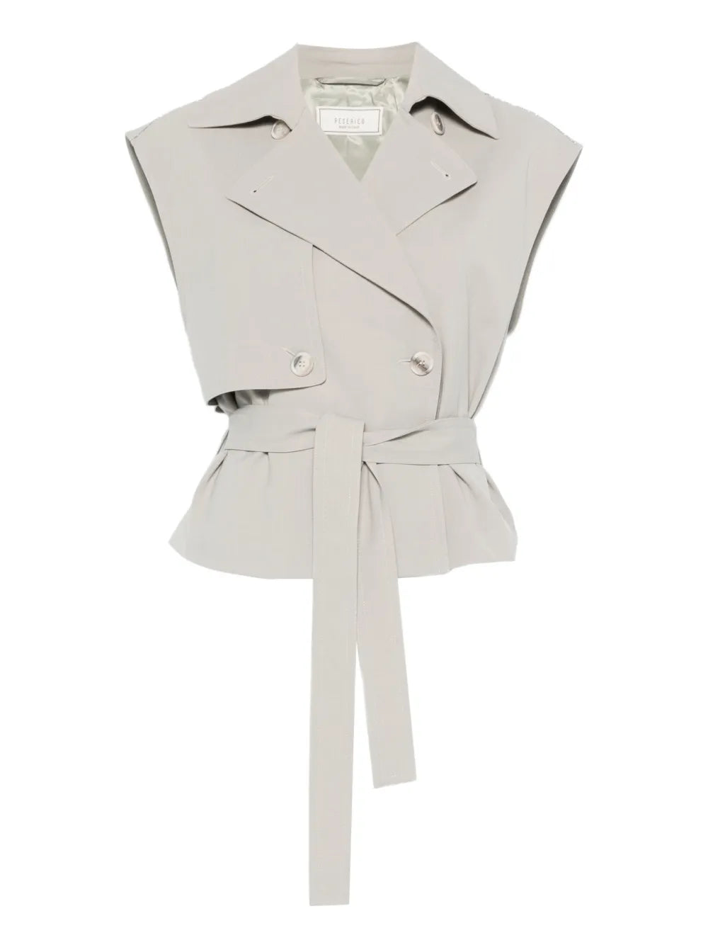 sleeveless double-breasted jacket