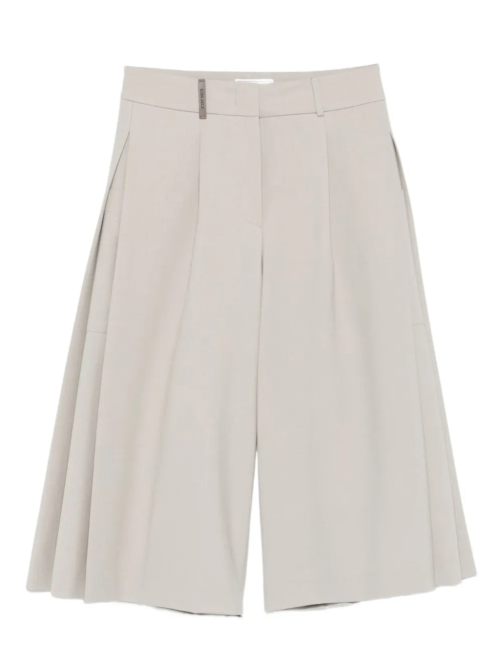 pleated cropped trousers