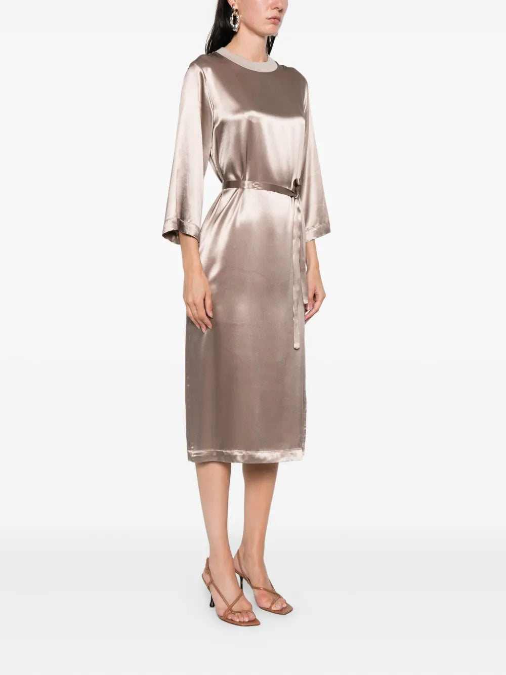 satin midi dress