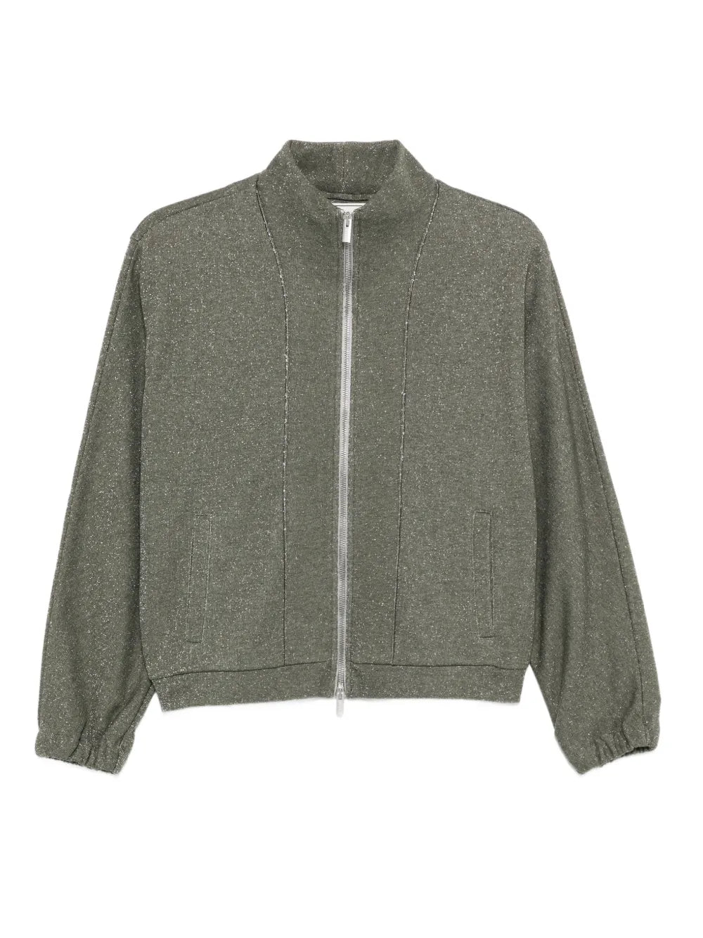 glitter zip-up sweatshirt