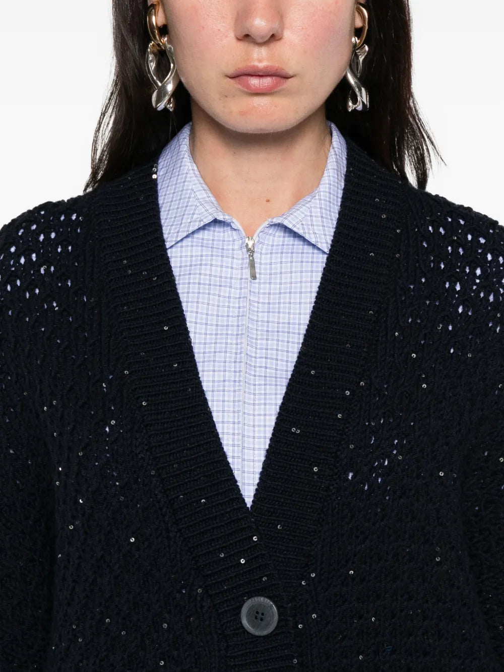sequin-embellished cardigan
