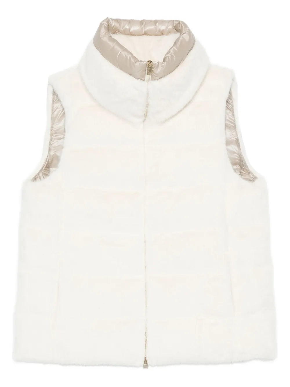 faux-fur sleeveless gilet