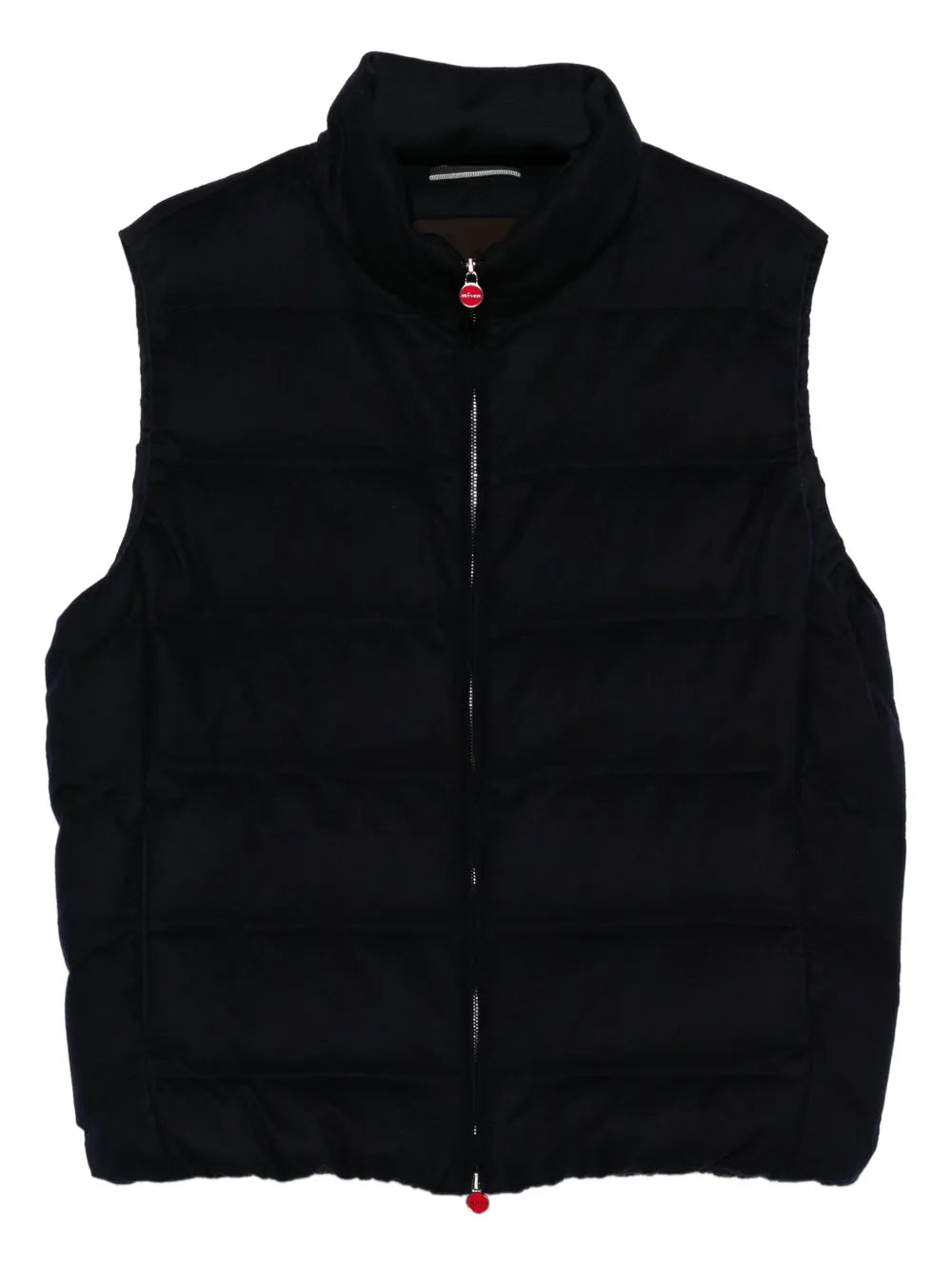 quilted zip-fastening vest