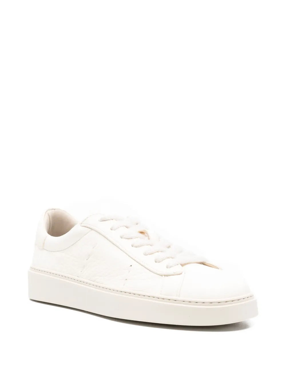 leather low-top sneakers