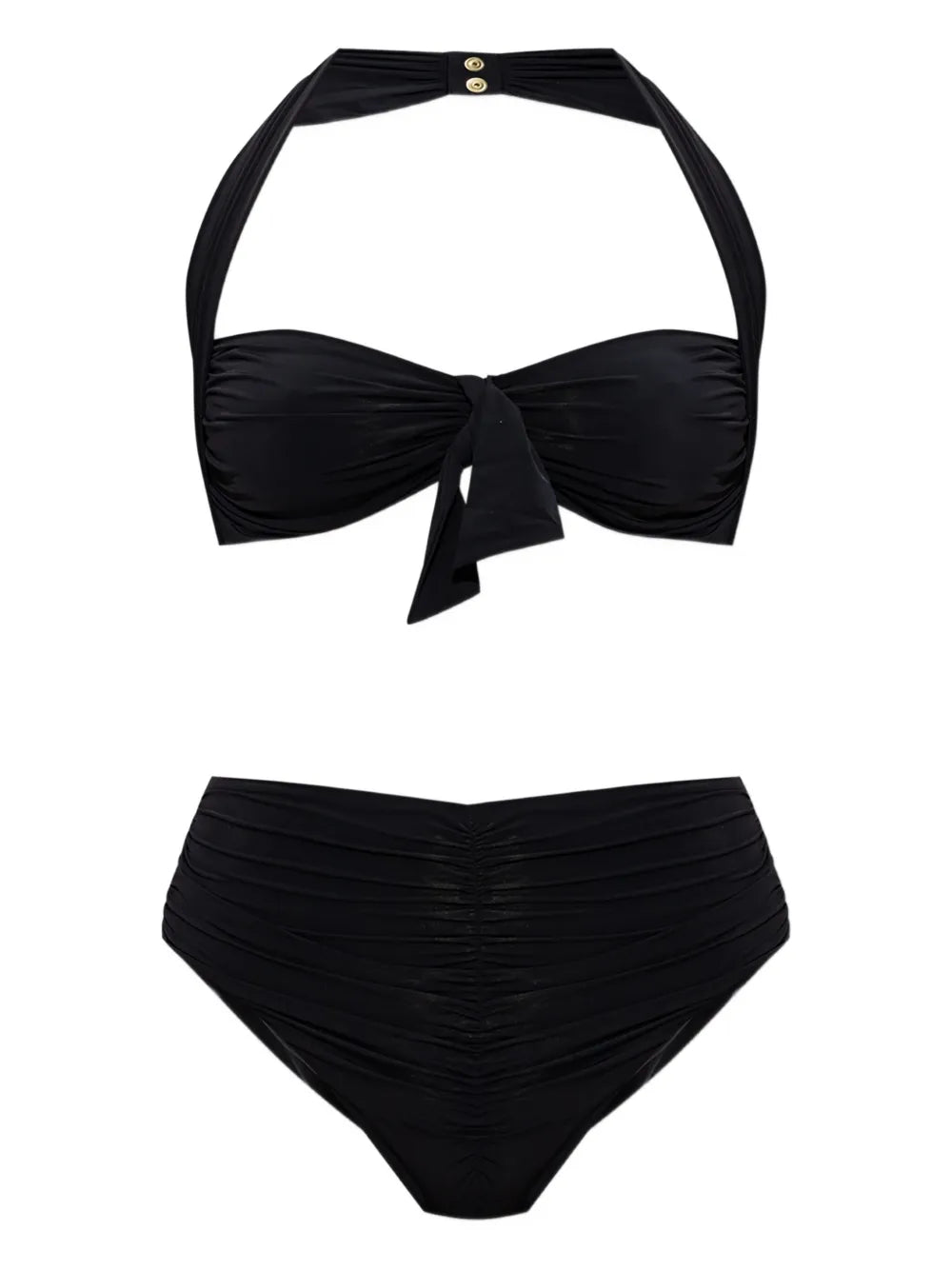 bikini drapeado con cuello halter