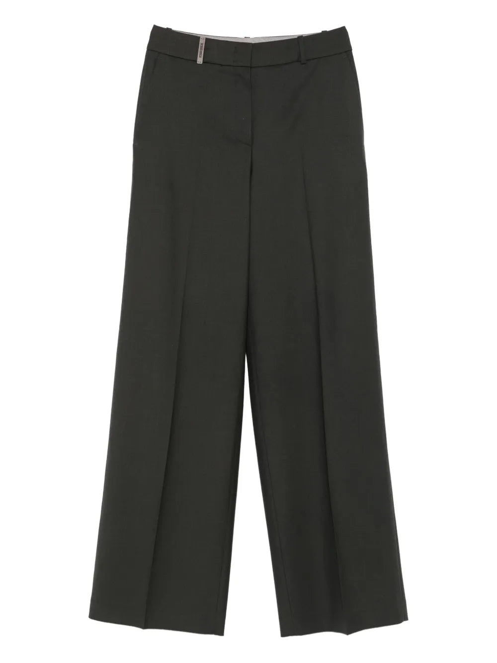 high-waisted wide-leg trousers