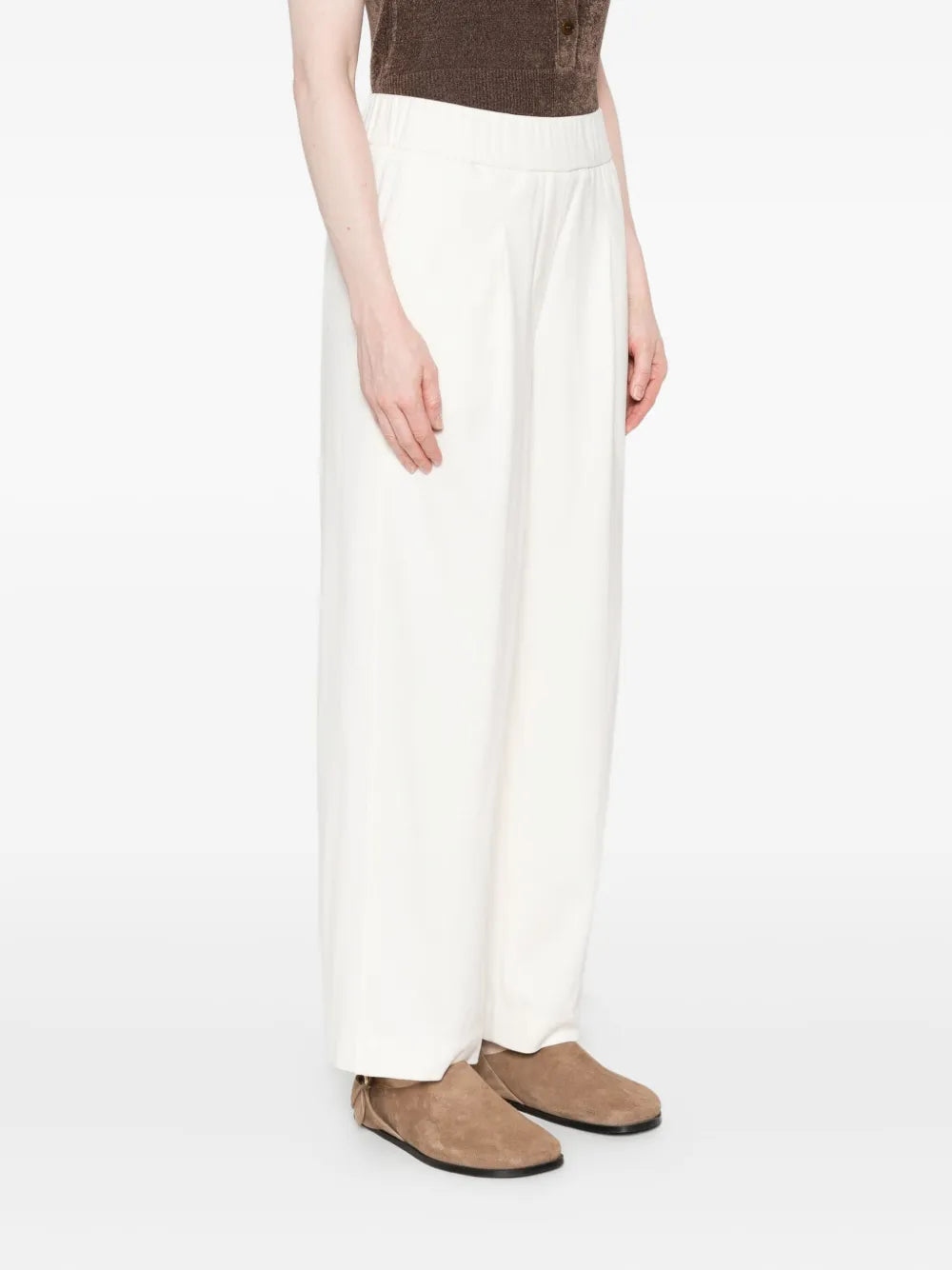 pleated wide-leg trousers