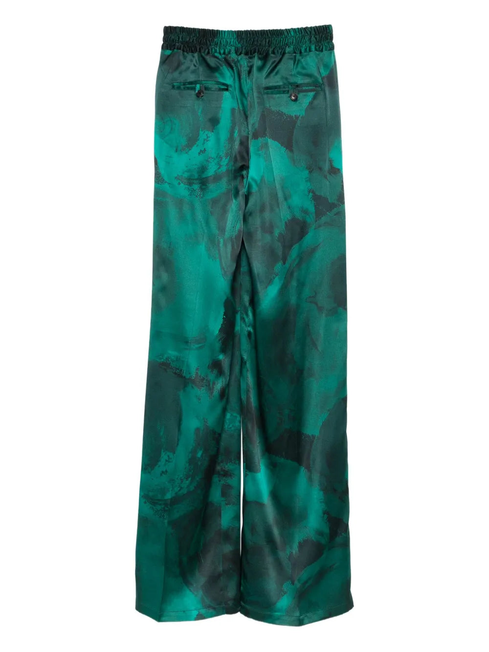 printed silk trousers