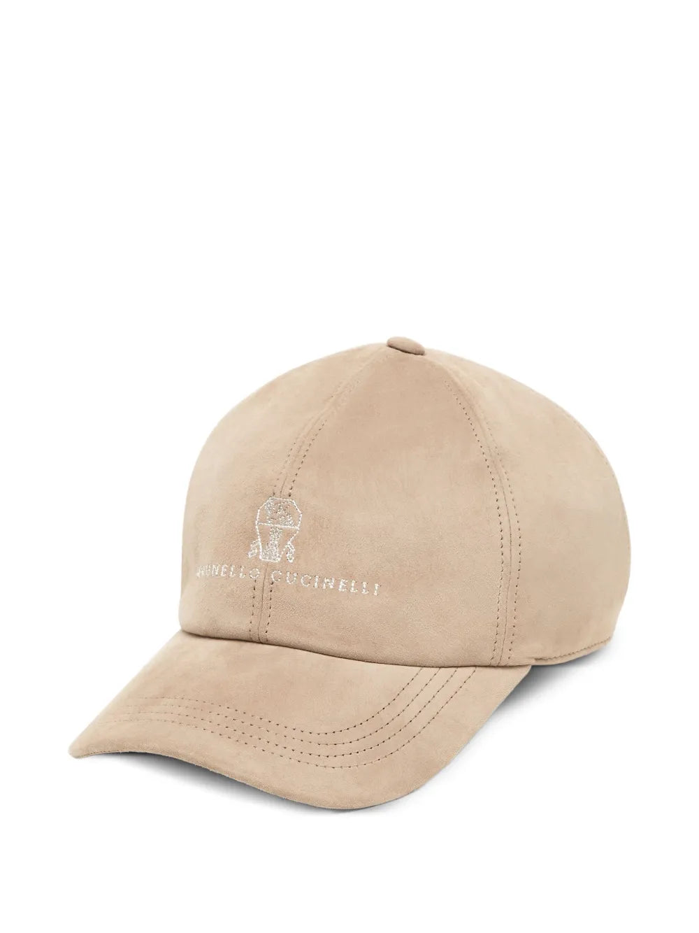 embroidered suede baseball cap