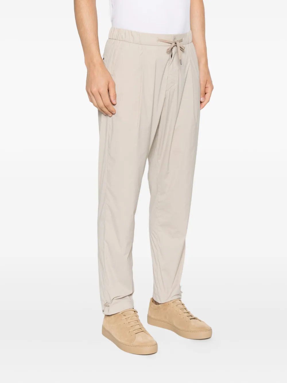 drawstring pleated trousers