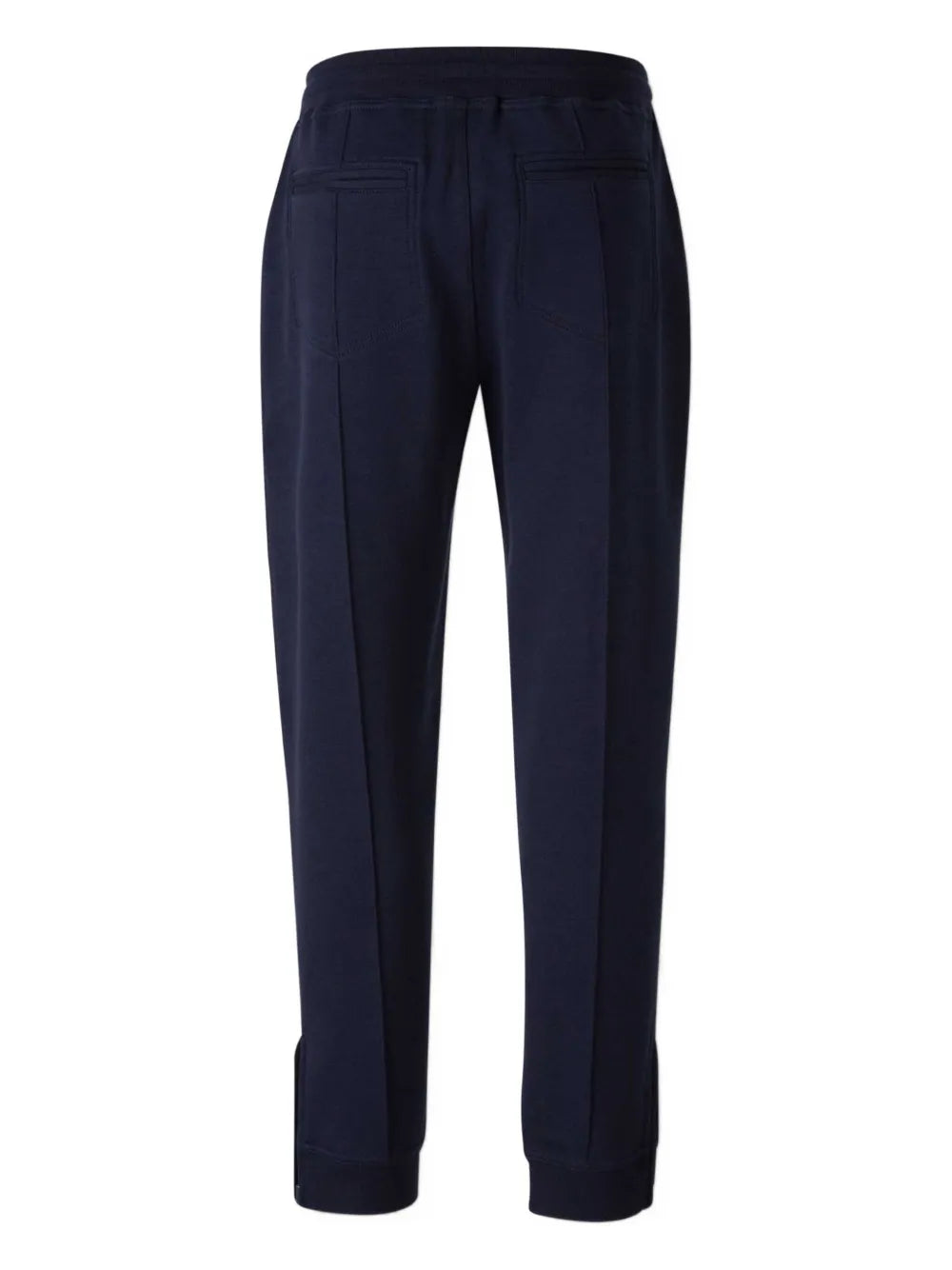 zip-detail cotton trousers