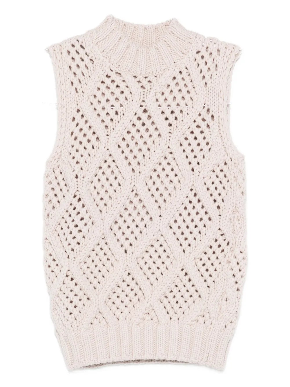 cable-knit sleeveless top