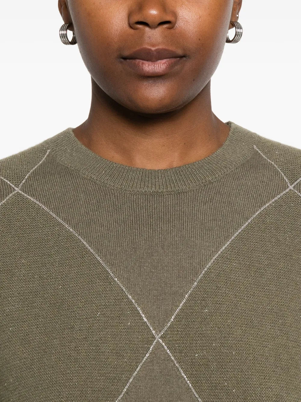 diamond-pattern sweater