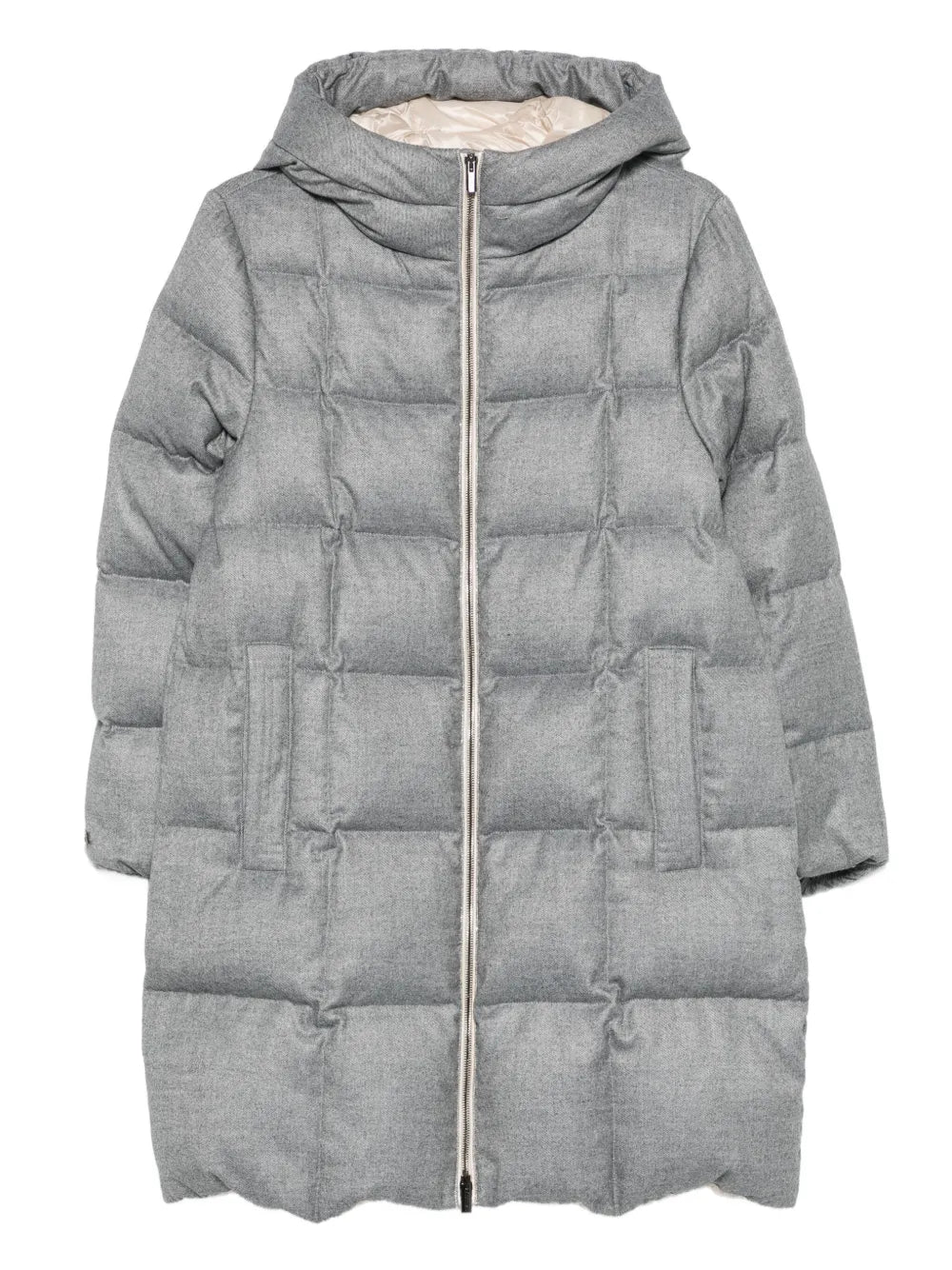 quilted hooded coat