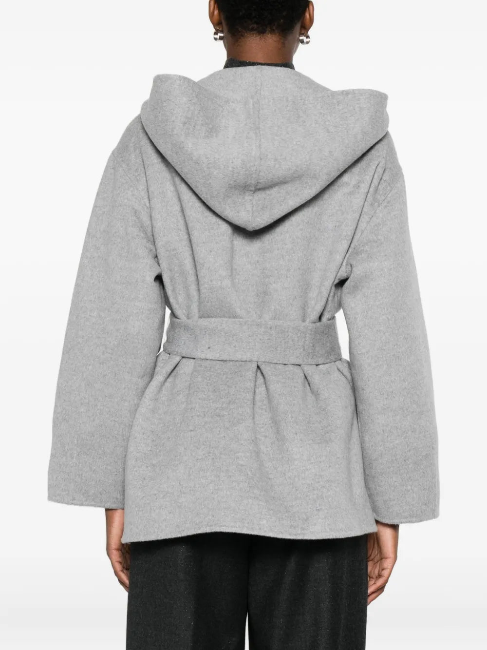 hooded belted jacket