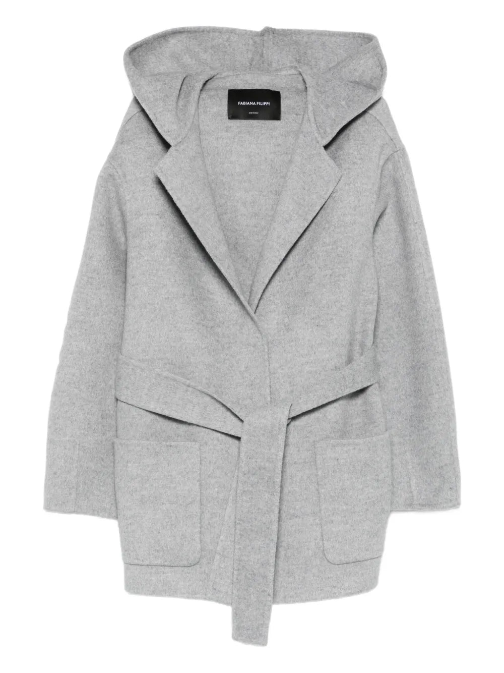 hooded belted jacket