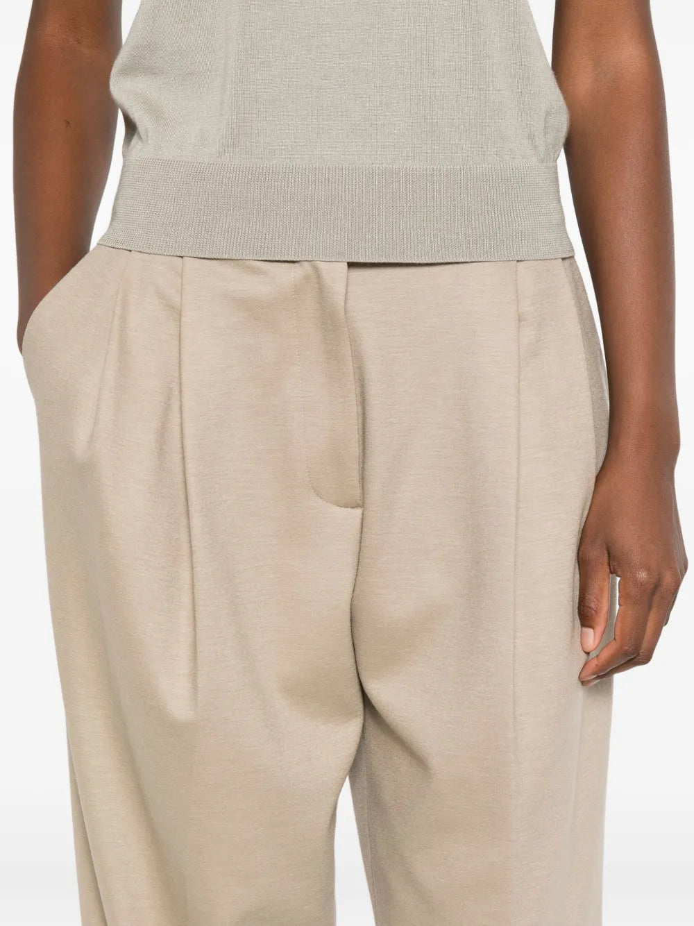 pleated-front trousers