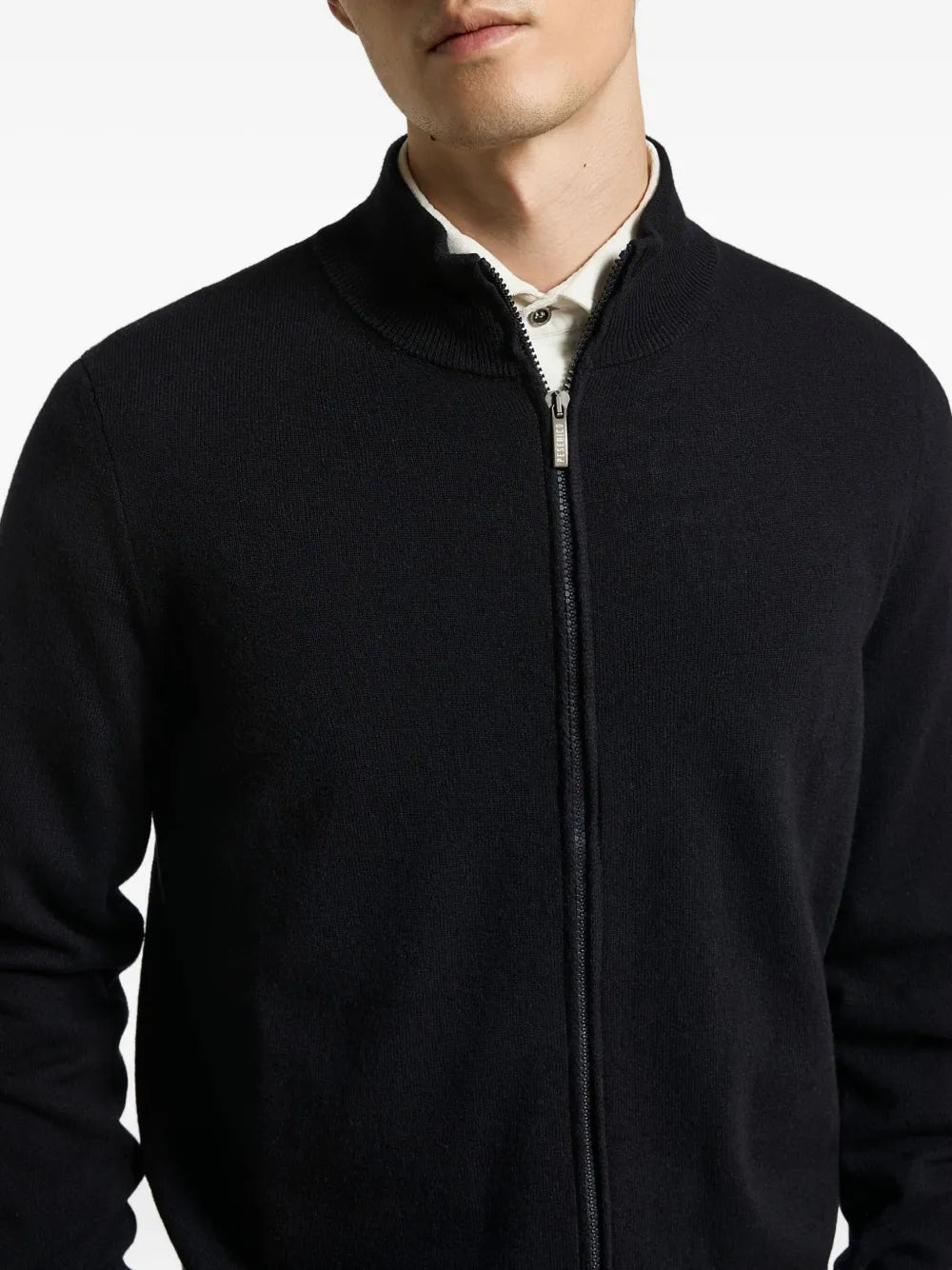zip-up cardigan