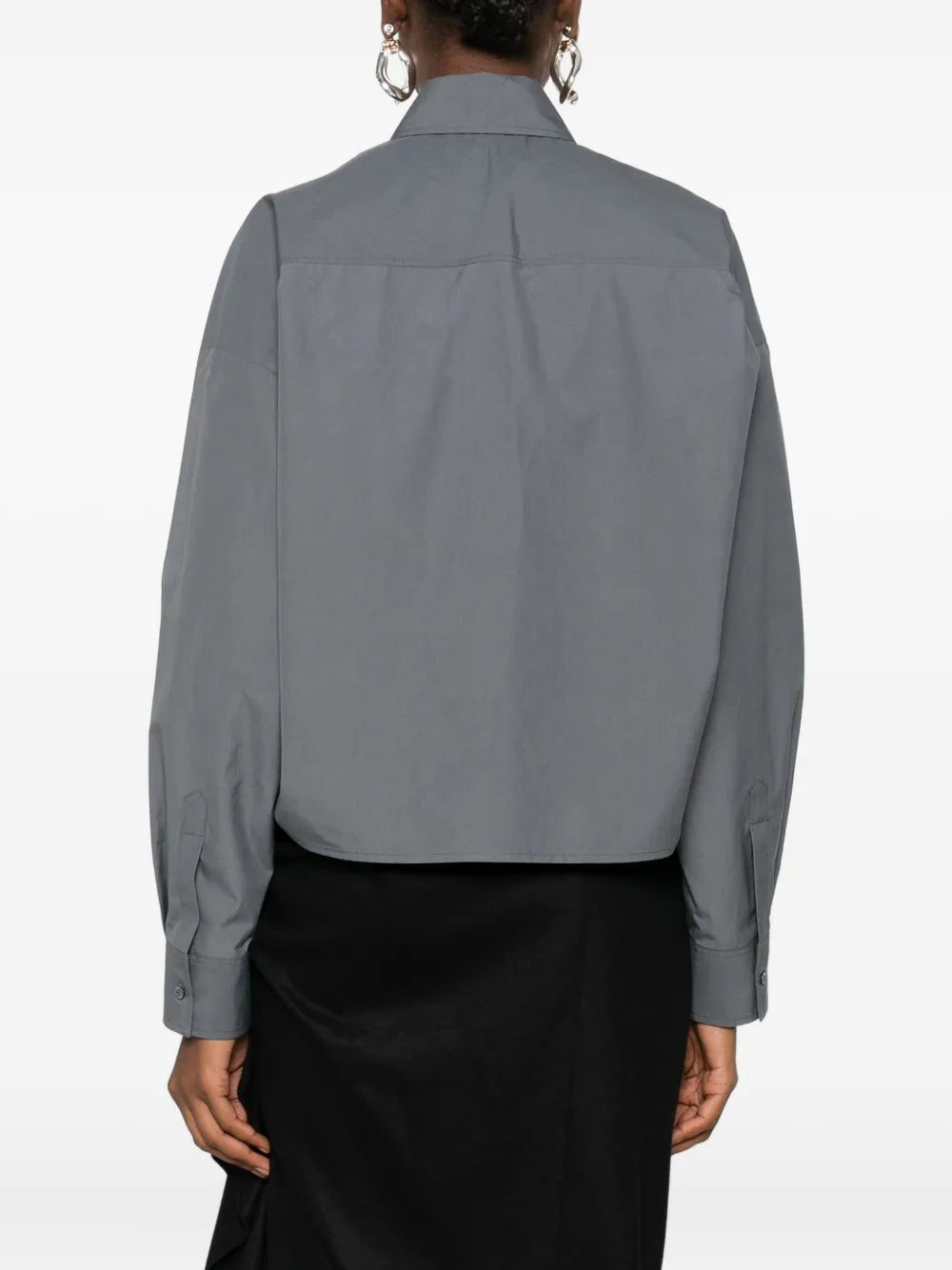 button-down cropped shirt