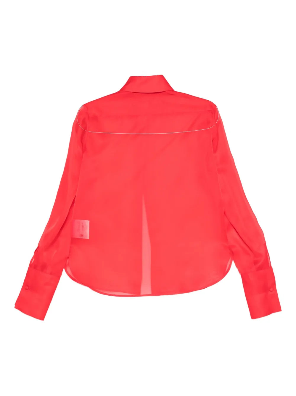 sheer panelled shirt